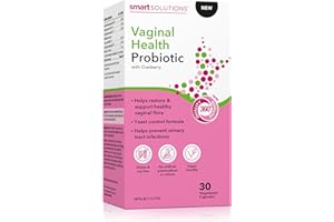 Smart Solutions Vaginal Health Probiotic 5 Billion CFU with 271 mg Cranberry, Helps to Restore and Support Healthy Vaginal Fl