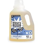 Molly's Suds Liquid Laundry Detergent | Clean Laundry Detergent Soap for Sensitive Skin | 2x Concentrated, High Efficiency (HE) | Ocean Mist - 100 Loads