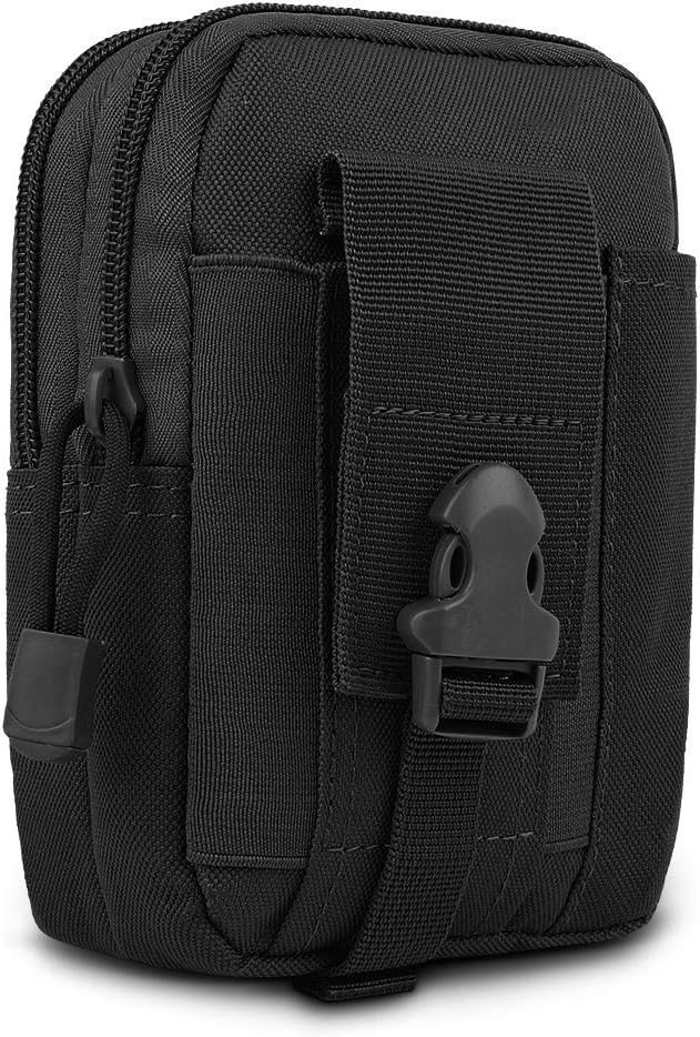FUNANASUN Tactical Molle Pouch EDC Men Belt Waist Bag Utility Gadget Gear Tool Organizer Pocket with Cell Phone Holster Holder for iPhone 6s/7/X Samsung S8 Pixel Moto Z Force Play