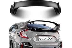 SCITOO Spoiler Wing Fits for 2016-2021 for Honda Civic Hatchback Matte Black Type-R Style Rear Trunk Spoiler Wing