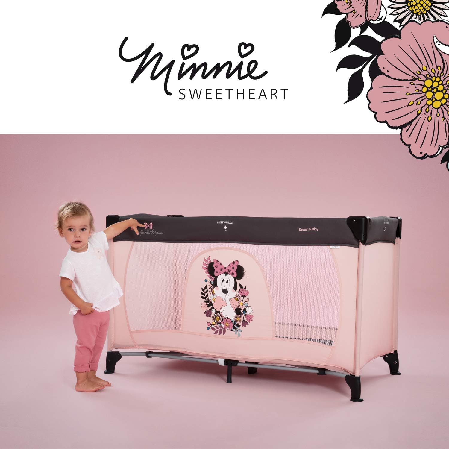 minnie mouse travel cot