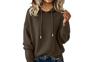 PETCDIM Cozy Cashmere Sweaters for Women Casual Long Sleeve Pullover Hoodies Plus Size Ribbed Knitted Merino Wool Sweater