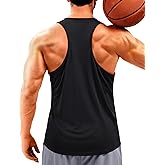 TACVASEN Men's Y-Back Dry Fit Tank Tops Workout UPF 50+ Sleeveless Shirts Muscle Gym Running Vest Athletic Tank Tops