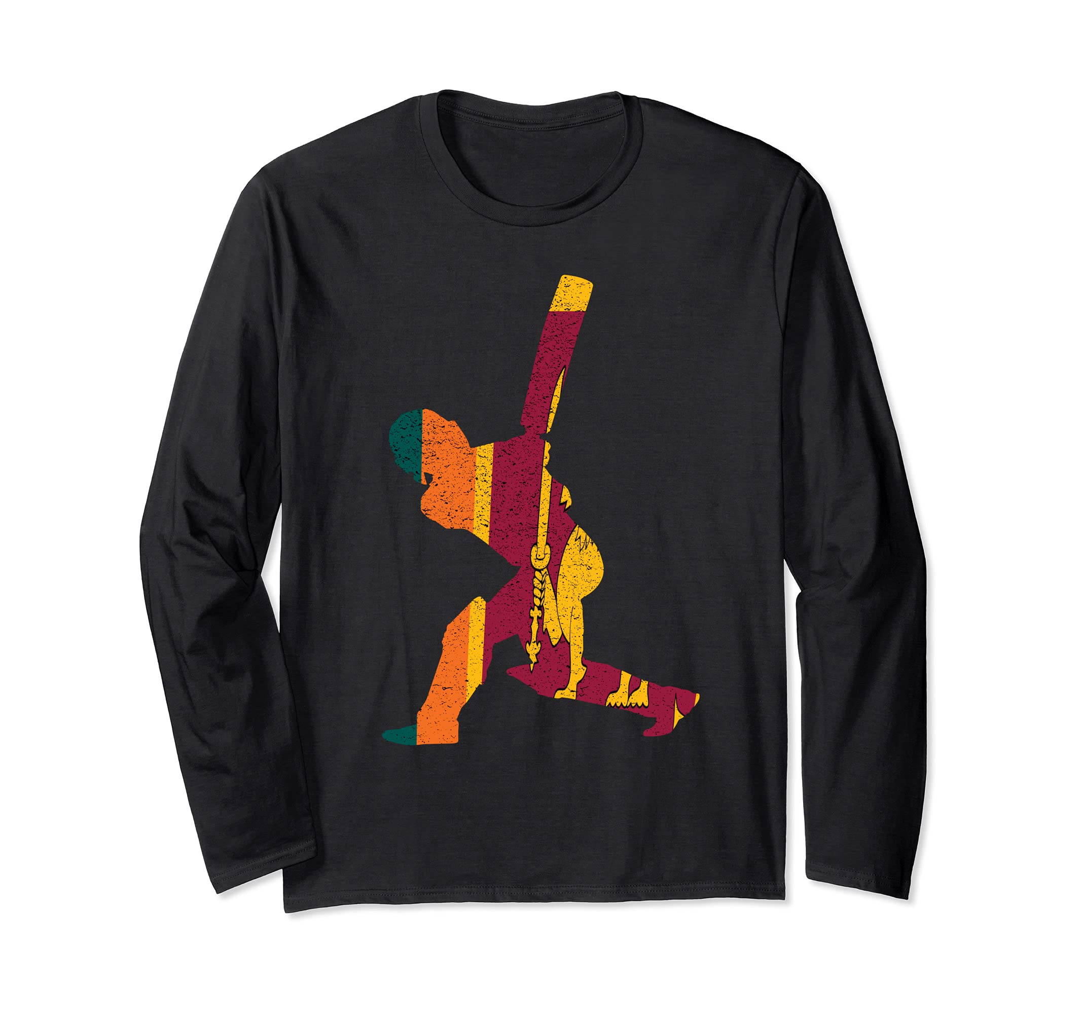 Sri Lanka Cricket Batsman Batting International Fan Tee Long Sleeve T-Shirt