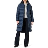Amazon Essentials Women's Lightweight Full-Zip Water-Resistant Long Cocoon Puffer Winter Coat, Stand Collar, Insulated
