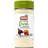Badia Ranch Seasoning Powder, 5 oz &ndash; All-Purpose Ranch Flavor for Dressings | All-Purpose Ranch Flavor For Dressings, Dips, Salads, Meats, Vegetables &amp; Snacks
