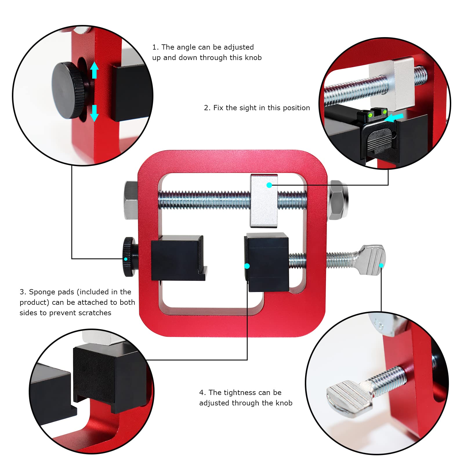 MOTAFAR Universal Handgun Sight Pusher Tool for 1911, Glock, Shield, Sig and Others