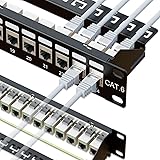 iwillink 10Gbps Patch Panel 24 Port, RJ45 Through