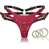 Strap On Dildo Harness Sex Straps Adult Toys for Women Men, Pegging Dildo Adjustable Waist and Thigh Leather Belt with 3 Size