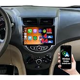 4+64G 9'' Android 15 Car Stereo for Hyundai Accent 2012-2017 | In-Cell Touchscreen, Wireless Carplay Android Auto, 5G WiFi Bluetooth 5.0, Mirror Link GPS SWC FM/RDS/EQ Backup Cam+Mic