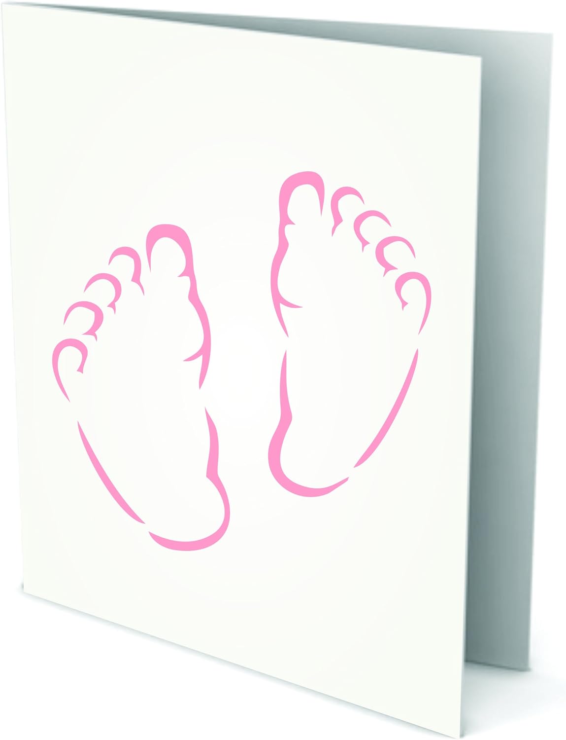 Baby Feet Stencil - 16.5 x 16.5cm (L) - Reusable New Born Babies Child Boy Girl Wall Stencil Template - Image 4