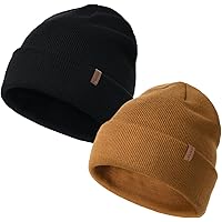 FURTALK Unisex Beanie for Men Women Cuffed Plain Skull Hat Winter Knit Cap Toque Winter Hat