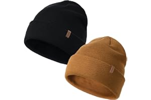 FURTALK Unisex Beanie for Men Women Cuffed Plain Skull Hat Winter Knit Cap Toque Winter Hat