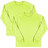 Fruit of The Loom Mens Eversoft Cotton Long Sleeve T Shirts, Breathable & Moisture Wicking with Odor Control