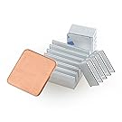 Aukru – Heat Sink for Raspberry Pi (Aluminium, Pack of 3, Silver