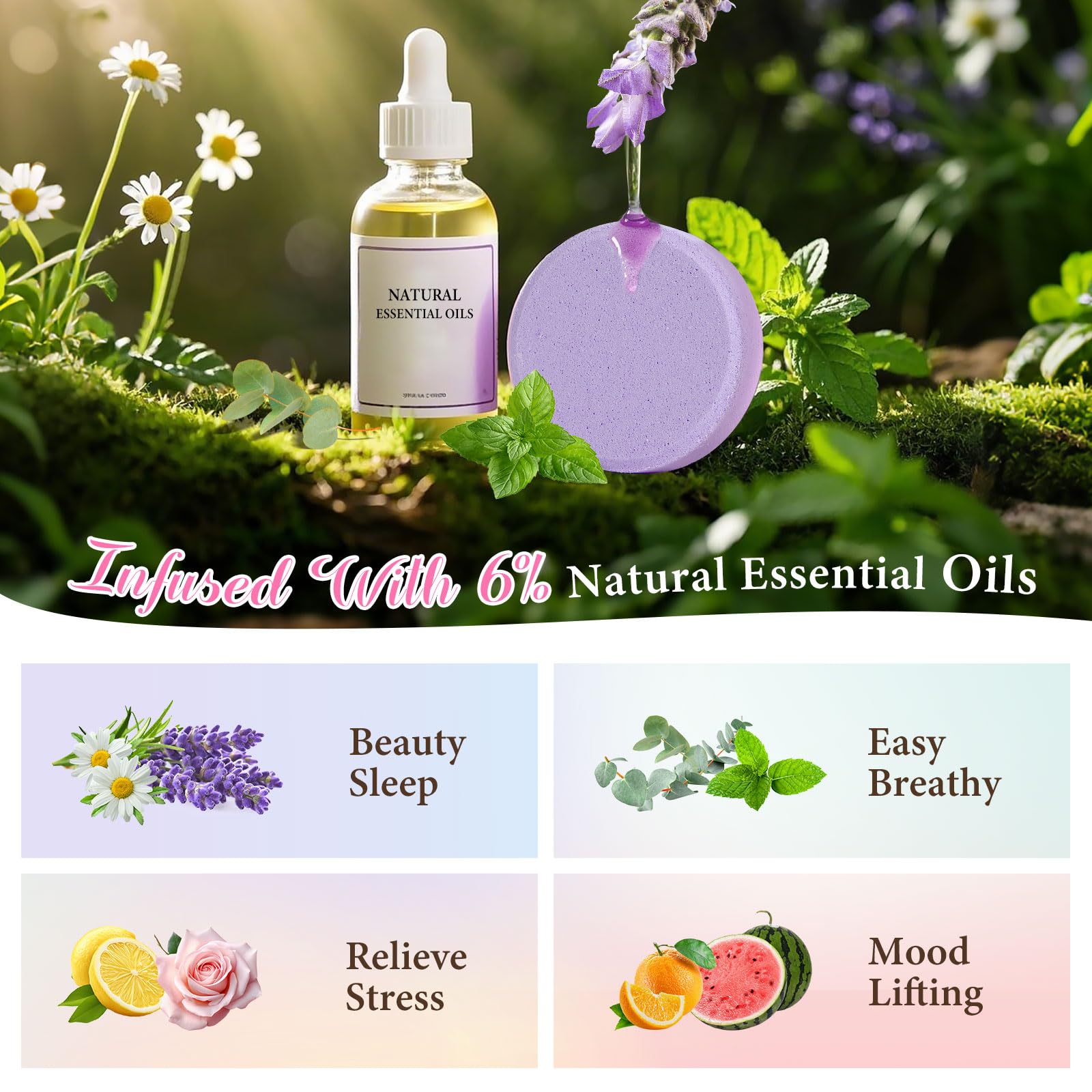 Yaleesgiff Geschenke für Frauen Badebomben Aromatherapie Geburtstagsgeschenke für Frauen, Shower Steamers Home SPA Natürliche ätherische Öl für Muttertagsgeschenk für Mama (8 Stück) 7