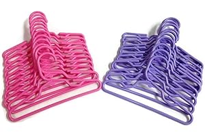 DORI'S DOLL BOUTIQUE Doll Hangers Fits 18 inch Doll Clothes or Pet Apparel Hangers Set of 24 Measures 7 1/4 Inch Wide Small Dog Clothing 24 Piece Set!