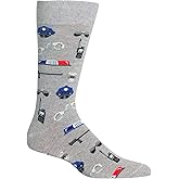 Hot Sox Mens Police Socks, Sweatshirt Grey Heather, 1 Pair, Mens Shoe 6-12.5