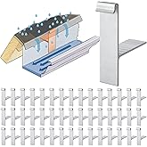 Blulu 50 Pcs Luminum T Wedges for Gutters | Gutter Wedges for 5'' K Style Gutters, Level Fascia Boards of 4, 5, 6'' on Sloped Surfaces, Fits Crown Molding Installations
