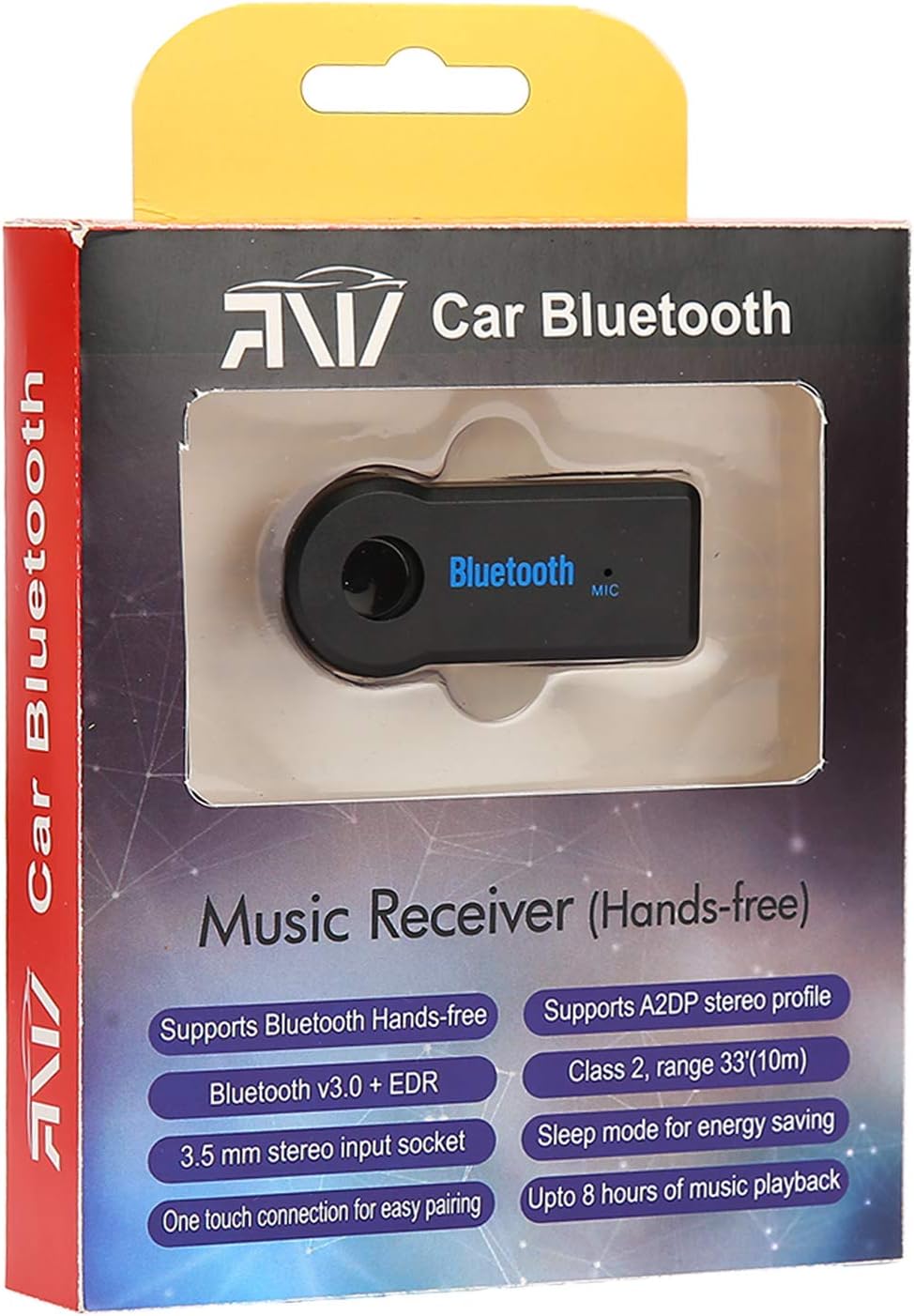 ARNV CB06 Car Wireless Bluetooth Receiver Adapter 3.5mm (AUX Audio Stereo)