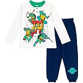 Teenage Mutant Ninja Turtles Henley T-Shirt and French Terry Pants Outfit Set Toddler to Big Kid Sizes (2T - 14-16)
