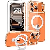 BANLEA for iPhone 17 Pro Max Case with Screen Protector, Built-in Seamless Stand, [Compatible with MagSafe] Protective Shockproof Phone Case, Magnetic Cover for iPhone 17 ProMax 6.9 Inch - Clear
