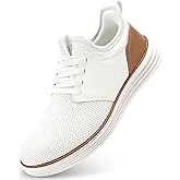 VILOCY Mens Slip On Casual Dress Shoes Hands Free Fashion Sneakers Mesh Tennis Walking Work Shoes Comfortable Breathable Lightweight Non Slip