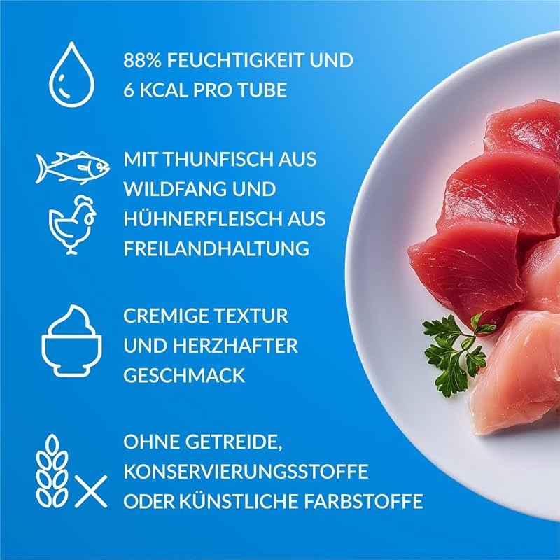 Churu, Katzenleckerlis Creamy Snack, Katzen Schleckies, Huhn 80 x 14g