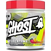 GHOST Creatine Monohydrate Powder, 5G OptiCreatine - Strawbango | 40 Servings, Workout Supplement - Strength Building &amp; Muscle Recovery for Men &amp; Women - Vegan, Gluten Free, Soy &amp; Sugar Free