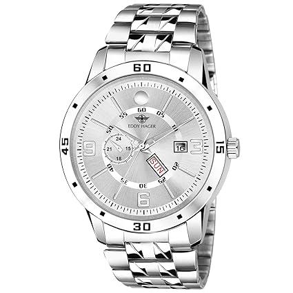 White Day and Date Watch for Men EH-253-SL
