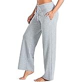 ALLZERO Women's Wide Leg Yoga Pants with 4 Pockets High Waisted Casual Pants Soft Workout Lounge Pants 28''