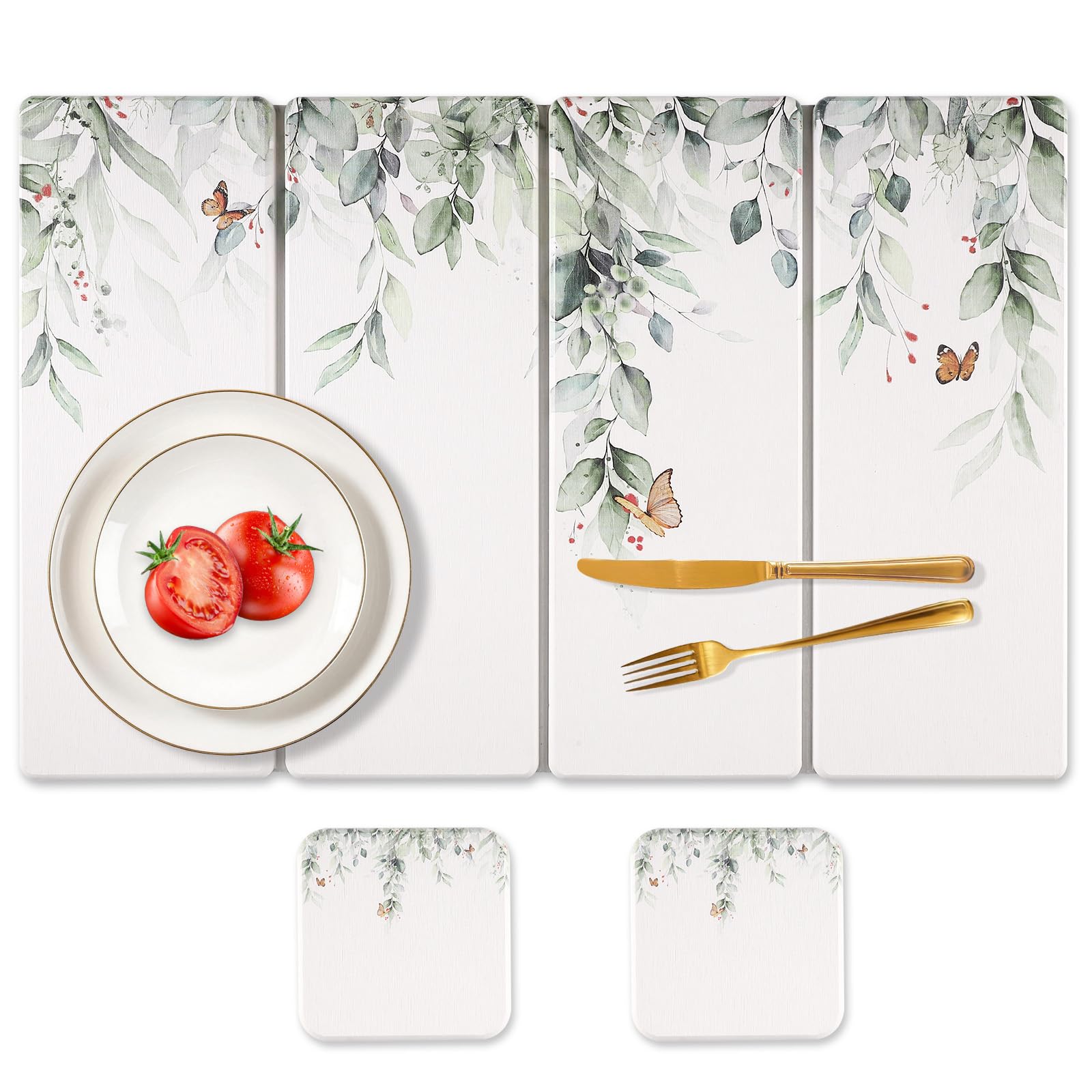 Photo 1 of Large Stone Dish Drying Mat for Kitchen Counter, 24"×16" Quick Dry Dishes Mats, Foldable Diatomaceous Earth Drying Organizer Pad Water Absorbing for Plate Bottles Utensils