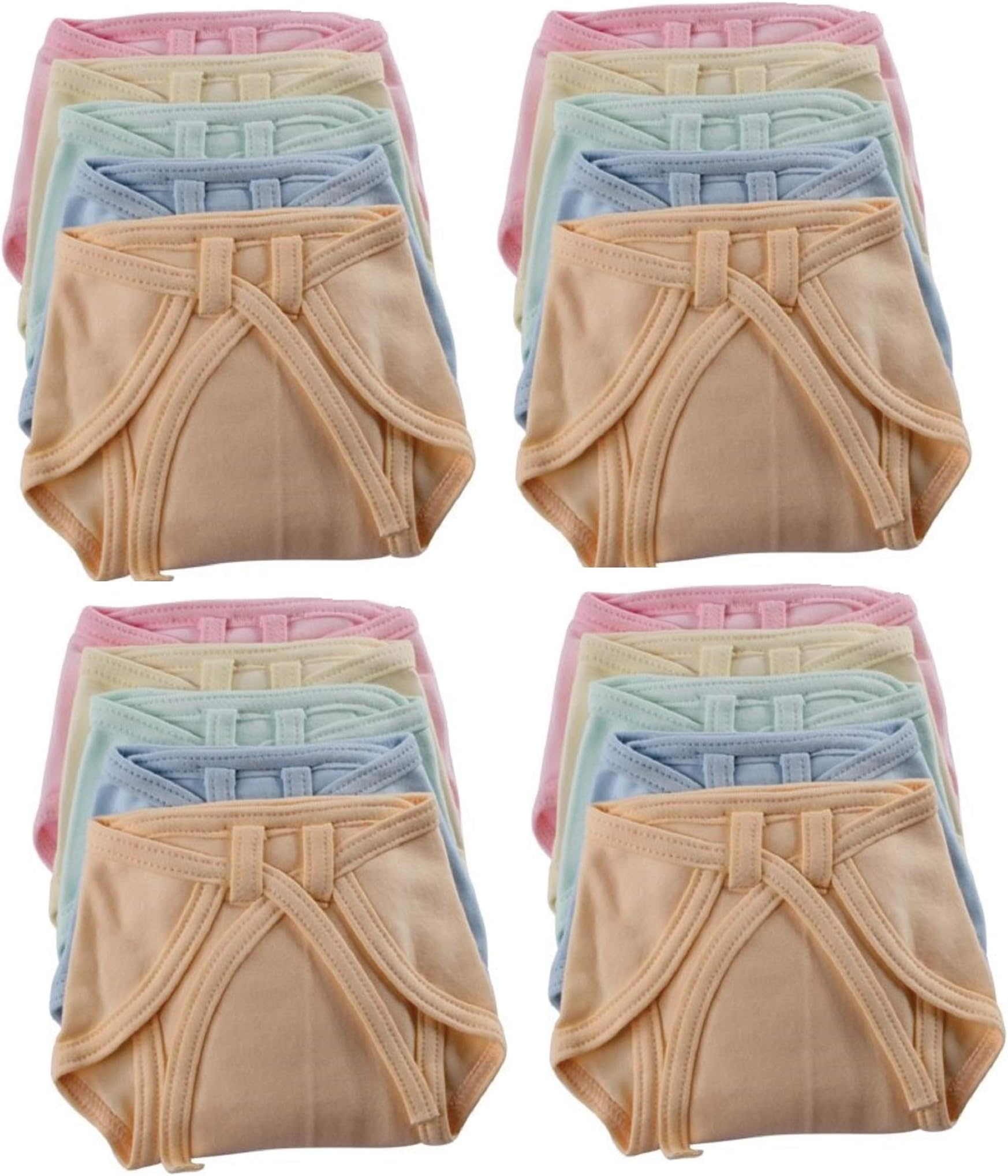PEUBUD ® Washable Reusable Hosiery Cotton Cloth Plain Nappies/Langot for Newborn Pack of 24 (0-6 Months)