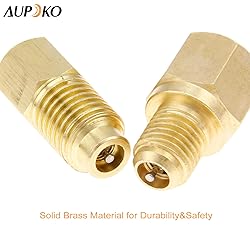 2Pack Refrigerant Tank Brass Adapter Valve Kit 1/4" SAE Male To - Foto 9