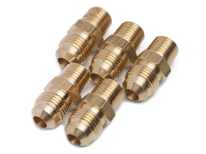 Generic Brass Flare 3/8" OD x 1/4" Male NPT Connector Tube Fitting(pack