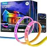 Govee Outdoor Strip Lights RGBIC with Warm and Cold White, 32.8ft 2.4G WiFi Smart Outdoor Lights IP65 Waterproof, Work with A