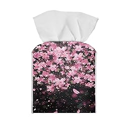 Talayituse Cherry Blossom Print Tissue Box Cover