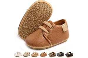 LAFEGEN Baby Boys Girls Classic PU Leather Loafers Soft Sole Oxford Dress Shoes First Walking Flat Moccasins Casual Sneaker