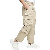 JAWERU Mens Casual Pants Hiking Pants Cargo Pants Loose Elastic Waist Running Joggers Outdoor Pants
