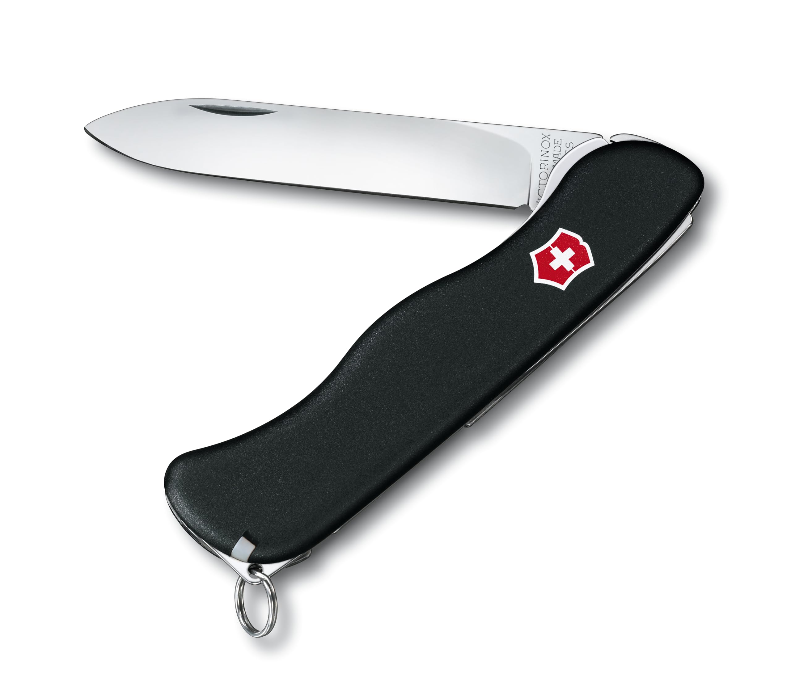 Victorinox Sentinel Swiss Army Pocket Knife, Large, Multi Tool, 4 Functions, Large Locking Blade, Swiss Army Knife, Black