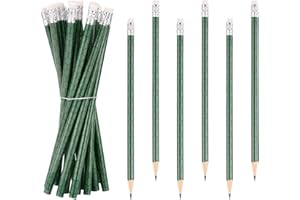 20pcs Cartoon Turtle Themed Pencils, Green & Black Turtle Shell Wooden Pencils with Eraser for Kids School Office Supplies Bi