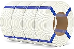 ELEGOO PLA Basic Refill Filament 1.75 mm White 4KG, 3D Printer Filament No Spool Dimensional Accuracy +/- 0.02 mm, 3D Printin