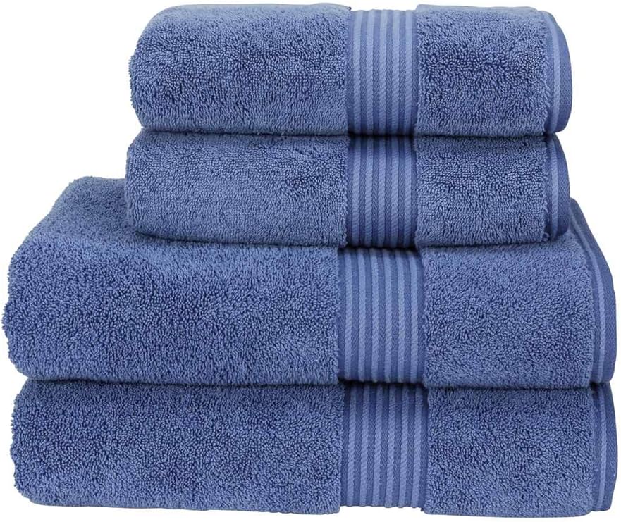Christy Supreme Weight 2 Towel Set 650GSM 1 Hand 1 BathTowels Blue Bath