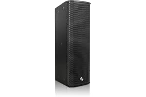 Sound Town Powered Column Line Array Speaker with 2x5-Inch Woofers, Dual Compression Drivers, Class-D amp., Birch Plywood, Wa