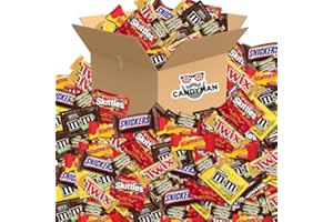 CANDYMAN 90 oz. Bundle of Chocolate Candy with M&M's Milk Chocolate, M&M's Peanut, Skittles, Starburst, Snickers, Milky Way & Twix Individually Wrapped Candy