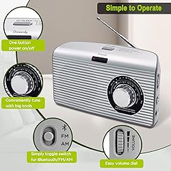 DreamSky Portable AM FM Radio with Sleep Timer