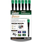 Dri Mark Dual Test Counterfeit Money Detector Pen, UV Light 6 Pack - Fake Money Bill Checker, Tests for Security Strips and Authentic Currency Paper, 6 UV Light/Pens