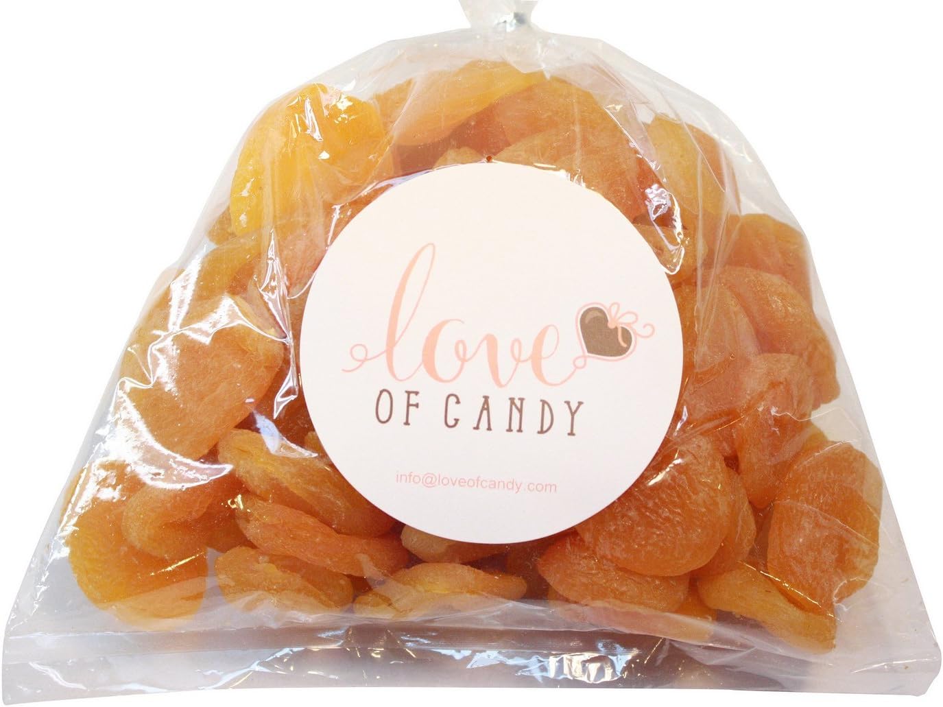 Love of Candy Bulk Dried Fruits - Large Dried Apricots - 1lb Bag