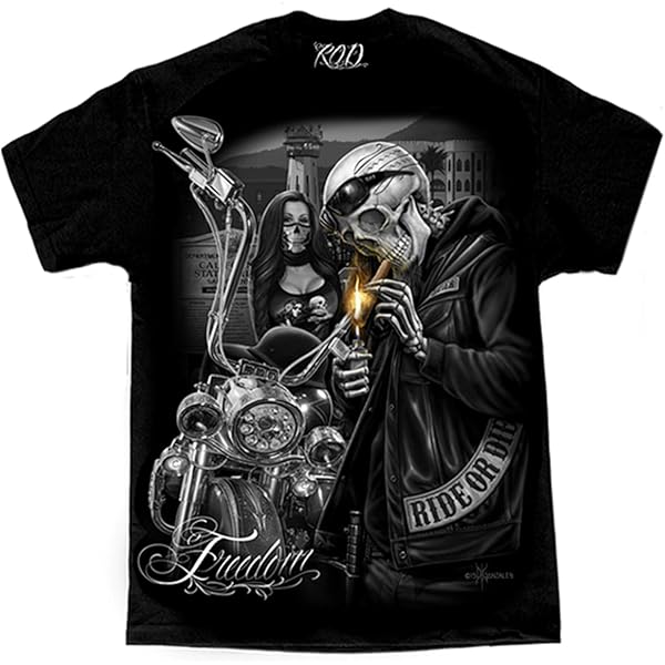 Amazon.com: Men's David Gonzales Art DGA Highway to Hell Ride Or