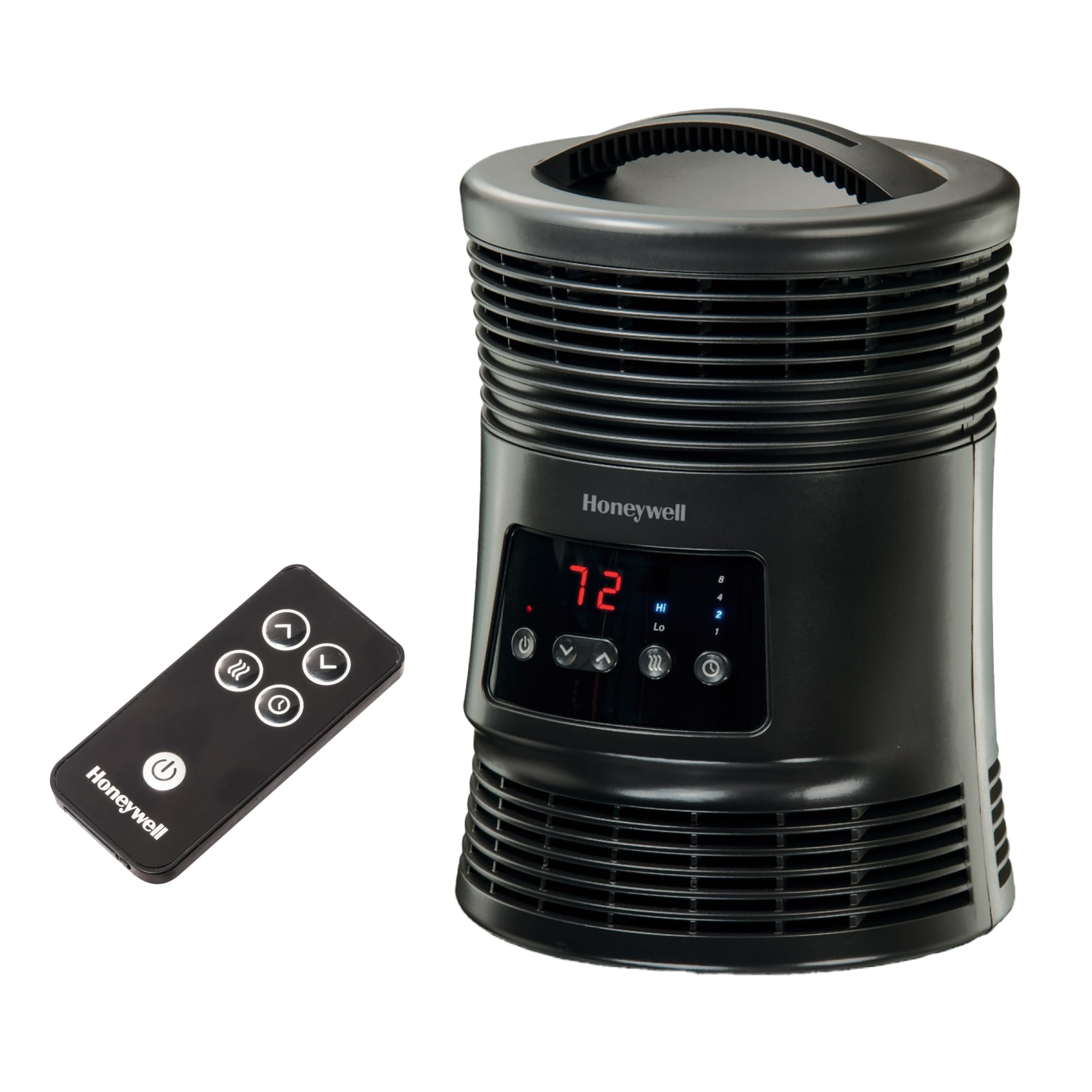 Photo 1 of ** UNTESTED*** Honeywell HHF370B 360 Degree Surround Fan Forced Heater with Surround Heat Output Charcoal Grey Energy Efficient Portable Heater with Adjustable Thermostat & 2 Heat Settings , Black